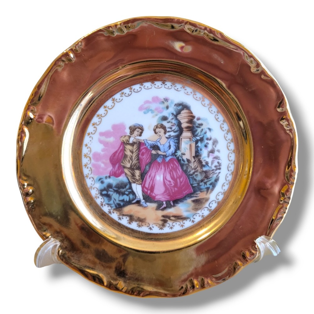 Vintage KPM Handpainted Porcelain Plate 7 1/4" Diameter Made In Japan